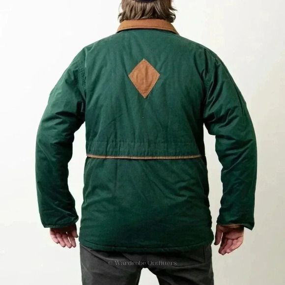 Vintage 90s Forest Green Quilted Parka Jacket by Learsi - M - Picture 2 of 7